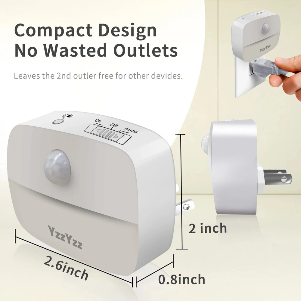 Children Night Lights LED Night Light With Motion Sensor Light US Plug Socket Wireless Wall Bedside 5