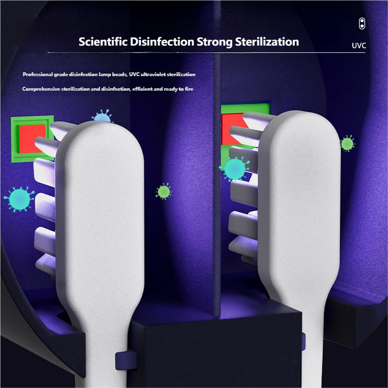 Portable Rechargeable Wireless Electric Toothbrush Sterilizer UV Wall Mounted Toothbrush Dryer for Oral Care