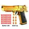 Mechanical Auto Desert Eagle Airsoft Toy Gun Continuous Shot Ejecting Shells Soft Bullets for Kids Outdoor Target Game