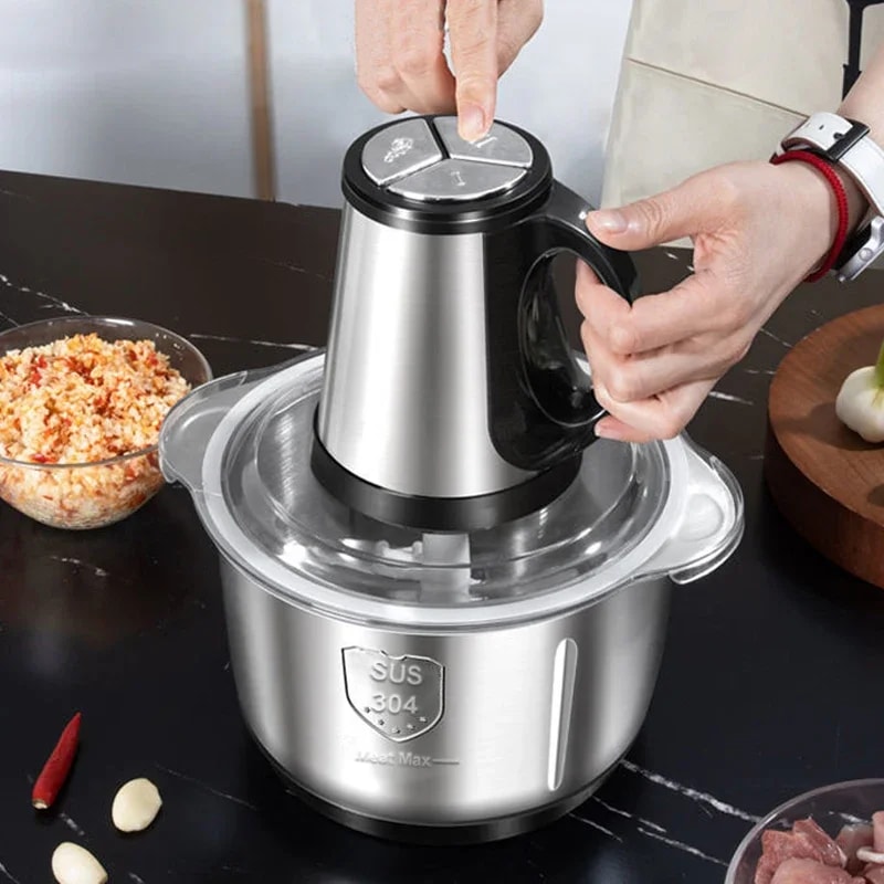 Stainless Steel Electric Meat Grinder Food Chopper For Household Kitchen Vegetable Nut Blender Dura 2