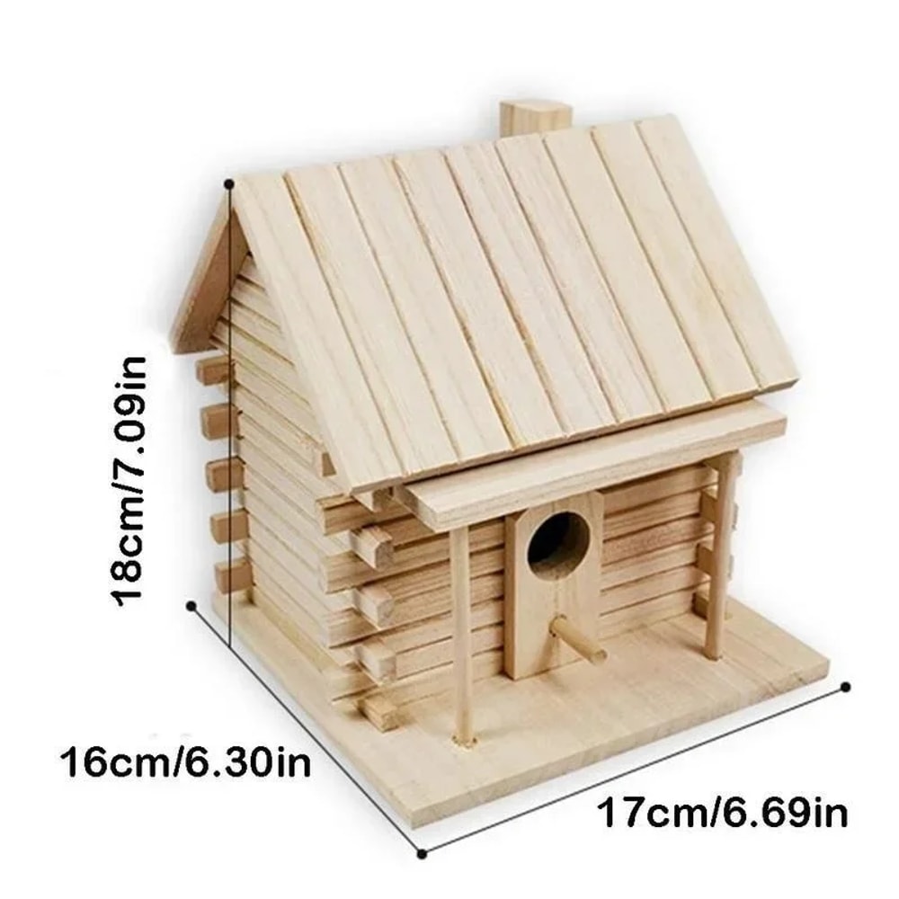 Bird Cage Accessories Wooden Bird House Hanging Nesting Box for Outside Use