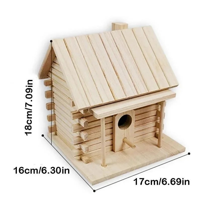 Bird Cage Accessories Wooden Bird House Hanging Nesting Box for Outside Use