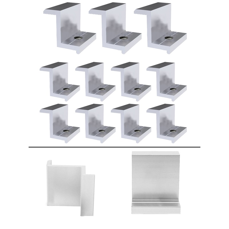 AluminumAlloy Solar Photovoltaic Brackets Clamp For Solar Panel Racking End Clamps 2