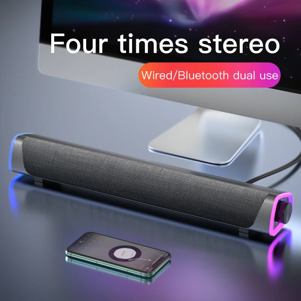 Wireless Bluetooth USB Computer Speaker Soundbar Stereo Subwoofer Home Surround Speakers For PC 3