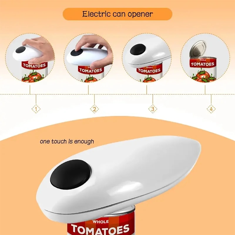 Electric Can Opener Easy to Use with Bottle Opener Complimentary