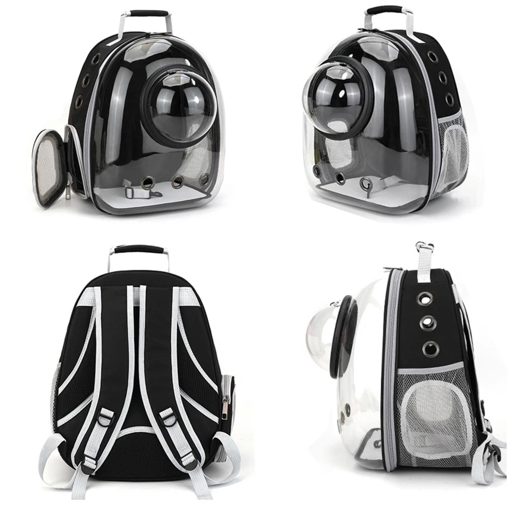 Transparent SpaceCapsule Pet Backpack Carrier Foldable Lightweight Travel Backpack For Cats And Dog 5