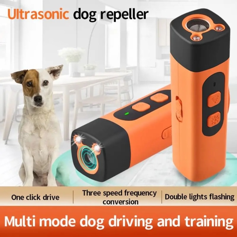 Ultrasonic Dog Repeller with Strobe Light for Training Anti-Barking Device and Chasing Control