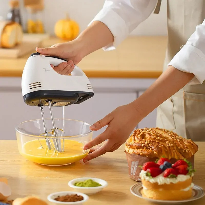 Automatic Handheld Electric Egg Beater Mixer For Cake Bread Dough Blender Household Baking 0