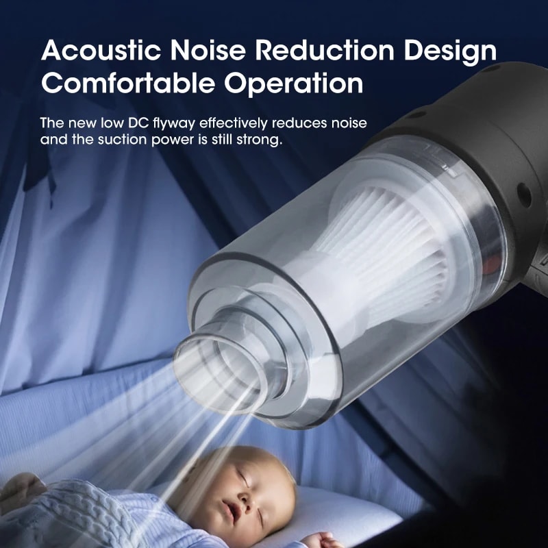 Handheld Wireless Vacuum For Car Home Office USB Charging Pet Hair Deep Cleaning Suction 5