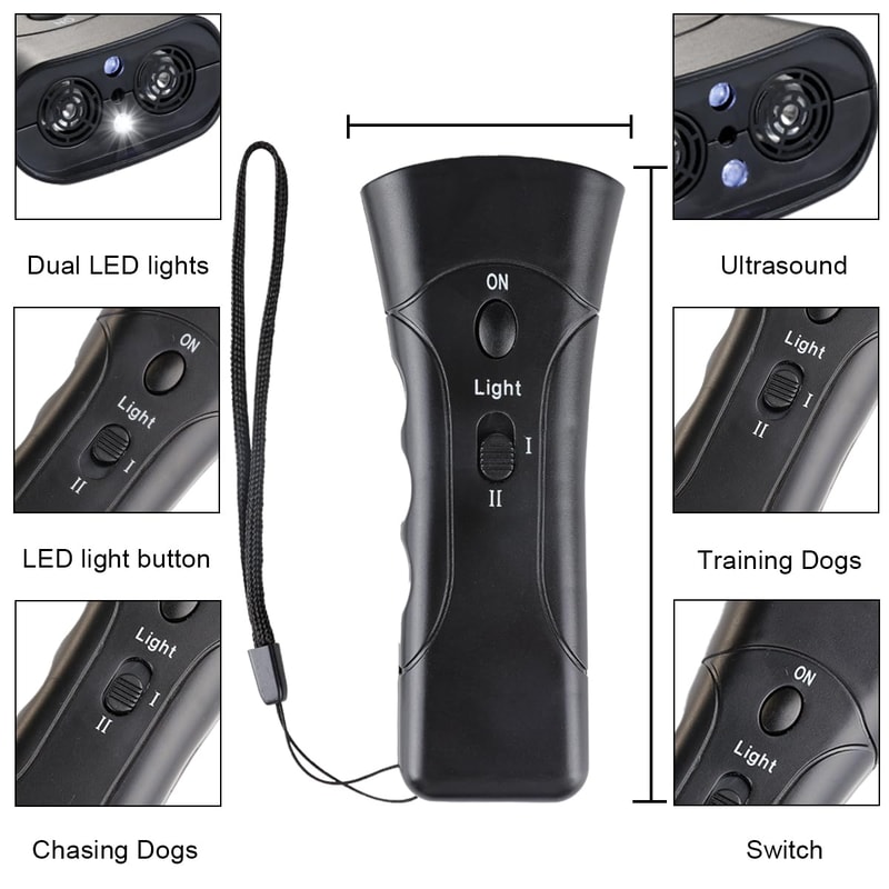 LED Ultrasonic Pet Dog Repeller Anti Barking Stop Training Device Trainer 4