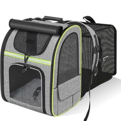 breathable mesh pet carrier backpack expandable cat carrier bag for hiking and travel