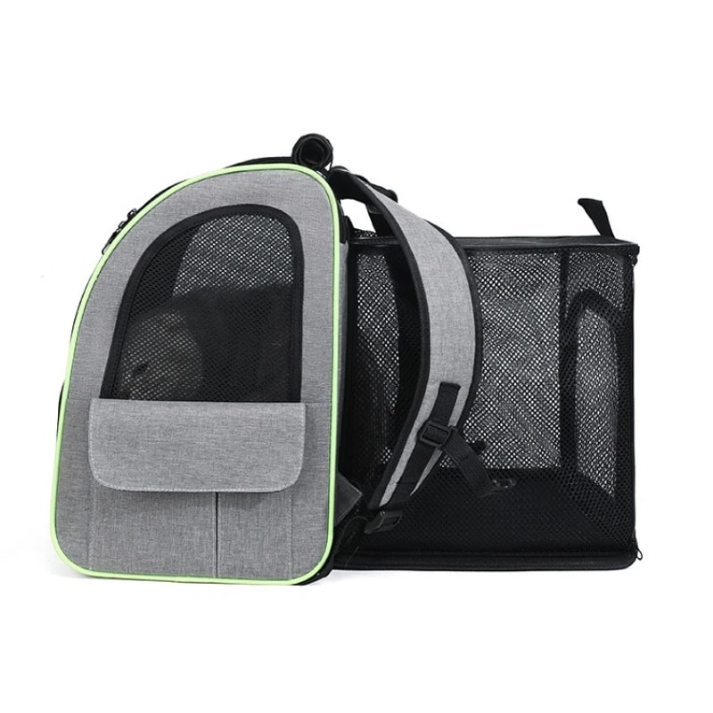 Breathable Mesh Pet Carrier Backpack Expandable Cat Carrier Bag For Hiking And Travel 3
