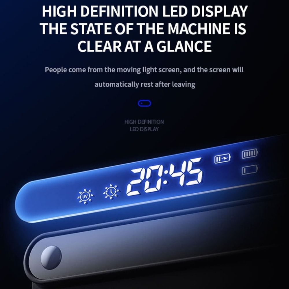 UV Sterilizer Toothbrush Holder Toothpaste Squeezer Dispenser Smart LED Display Timed Bathroom Acce 3