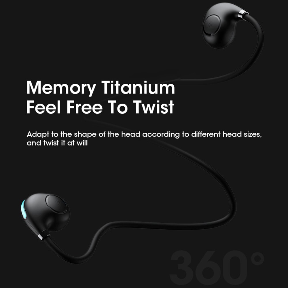 Wireless Bluetooth Air Conduction Headphones with Mic Non-ear-wearing Sports and Running