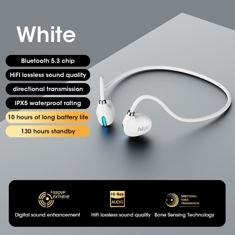 Wireless Bluetooth Air Conduction Headphones with Mic Non-ear-wearing Sports and Running