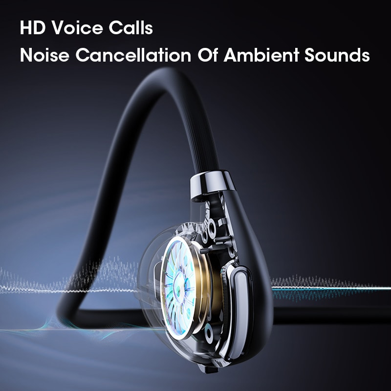 Wireless Bluetooth Air Conduction Headphones with Mic Non-ear-wearing Sports and Running