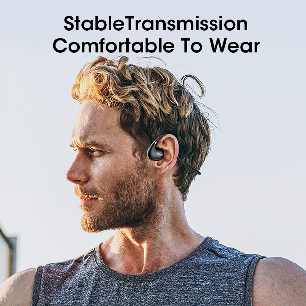 Wireless Bluetooth Air Conduction Headphones with Mic Non-ear-wearing Sports and Running