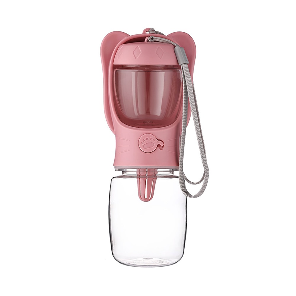 Portable Pet Water Bottle with Storage Container for Dog and Cat Feeding Water Travel Supplies