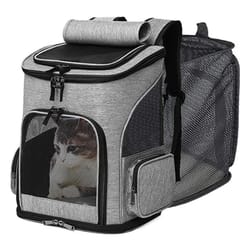 creative pet transport backpack, breathable foldable expandable travel bag for cats and dogs