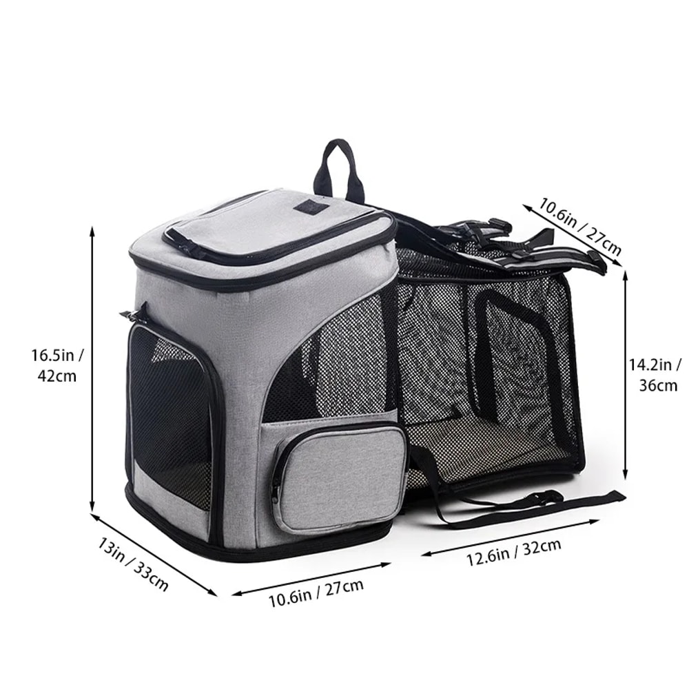 Creative Pet Transport Backpack Breathable Foldable Expandable Travel Bag For Cats And Dogs 5