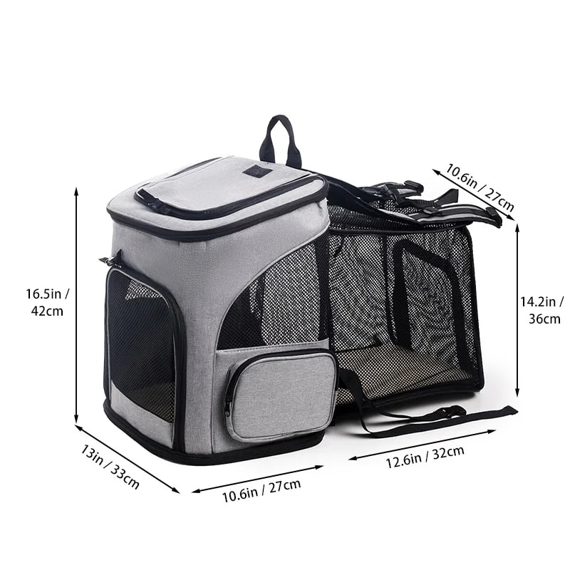 Creative Pet Transport Backpack Breathable Foldable Expandable Travel Bag For Cats And Dogs 5