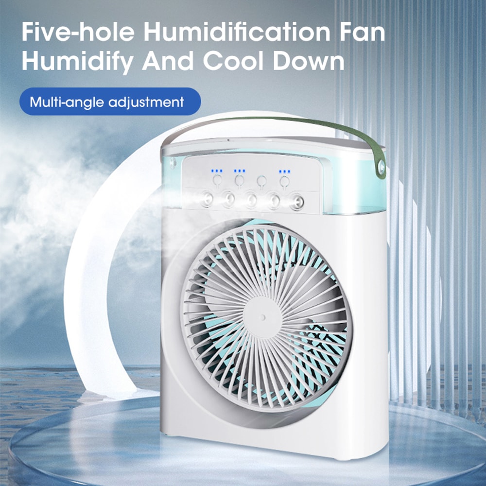 USB Rechargeable Mist Fan Humidifier LED Night Light Portable For Home Office Travel Desktop 2