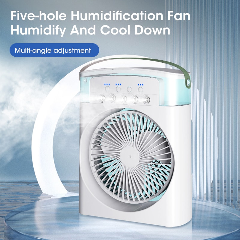USB Rechargeable Mist Fan Humidifier LED Night Light Portable For Home Office Travel Desktop 2