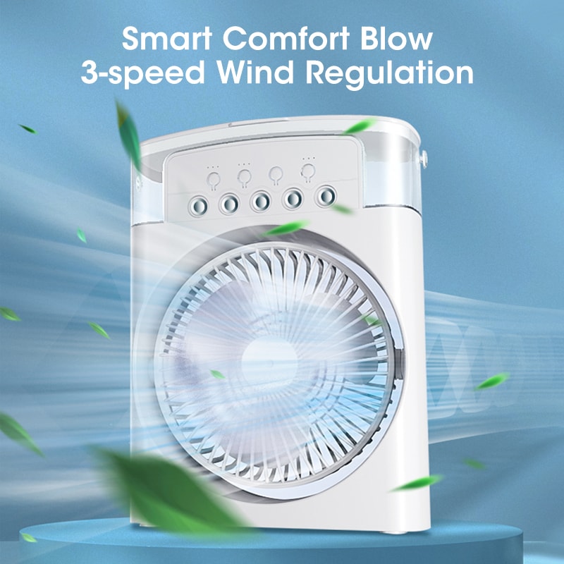 USB Rechargeable Mist Fan Humidifier LED Night Light Portable For Home Office Travel Desktop 4