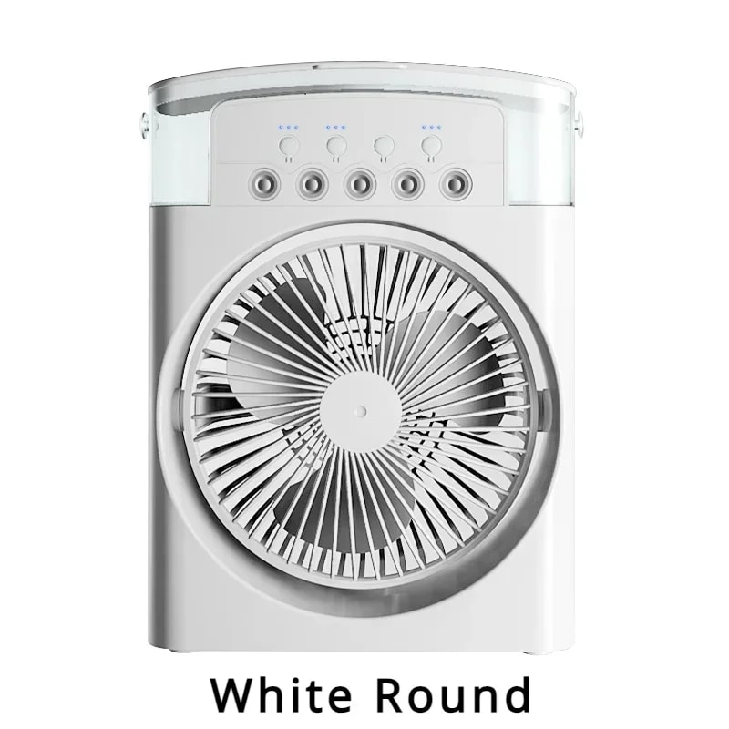 USB Rechargeable Mist Fan Humidifier LED Night Light Portable For Home Office Travel Desktop 0
