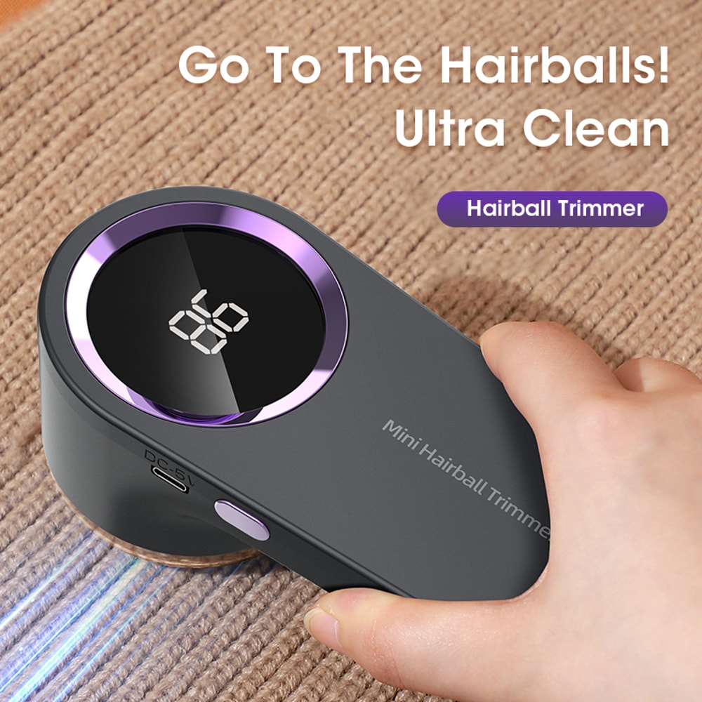 Electric Lint Remover Hairball Trimmer USB Charging Portable Fabric Cleaner With Smart LED Digital 1