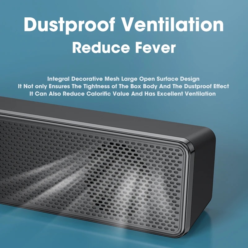 Wired PC Soundbar USB Powered Speaker For TV Laptop Gaming Home Theater Surround Sound System 2