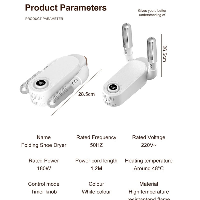 Shoe Dryer with Heat Blower Boot Warmer UV Sterilization Glove Dryer for Work Boots Shoes and Wet Gear