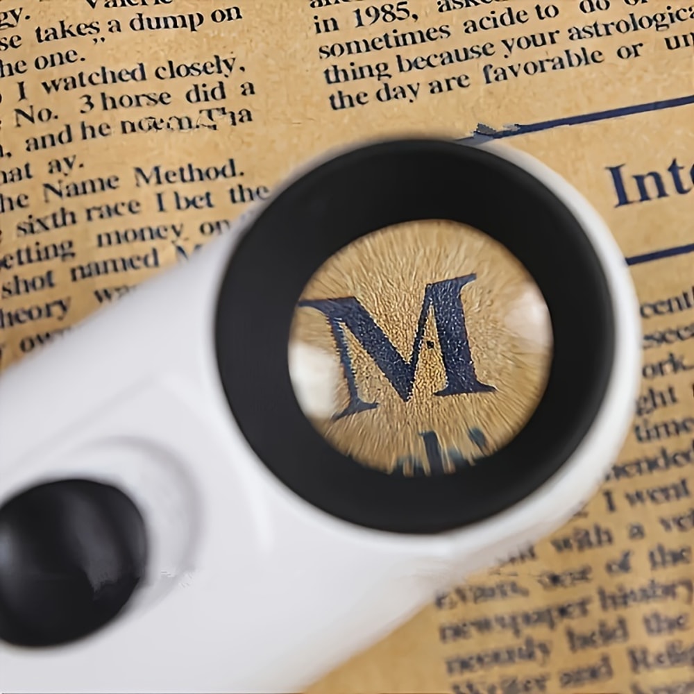 HD Magnifying Glass Handheld Magnifier With Two LED Lights Jewelry Diamond Jade Mirror Identificati 4