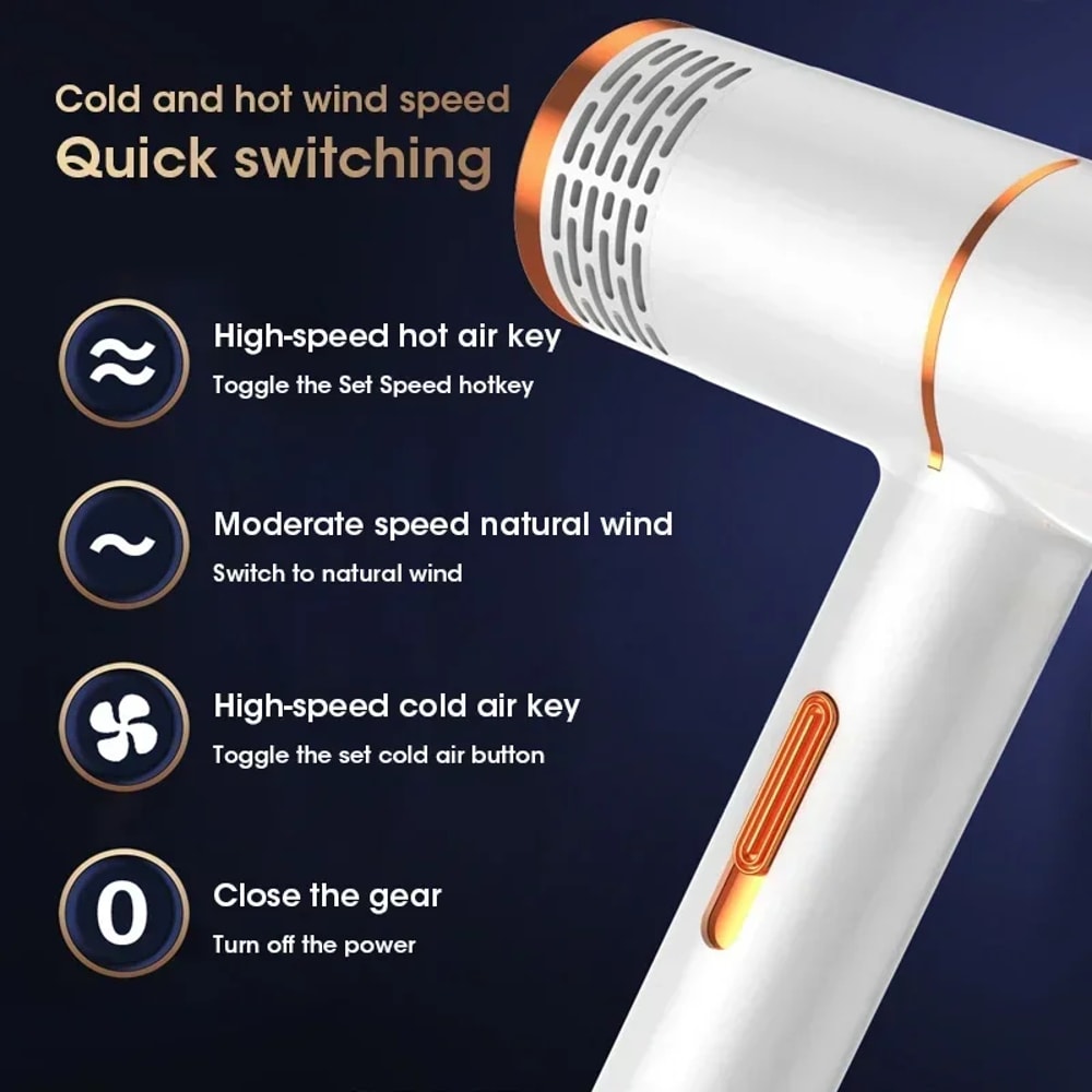Strong Wind Professional Hair Dryer Salon Dryer Hot Air And Cold Air Wind Negative Ionic Hammer Blo 3
