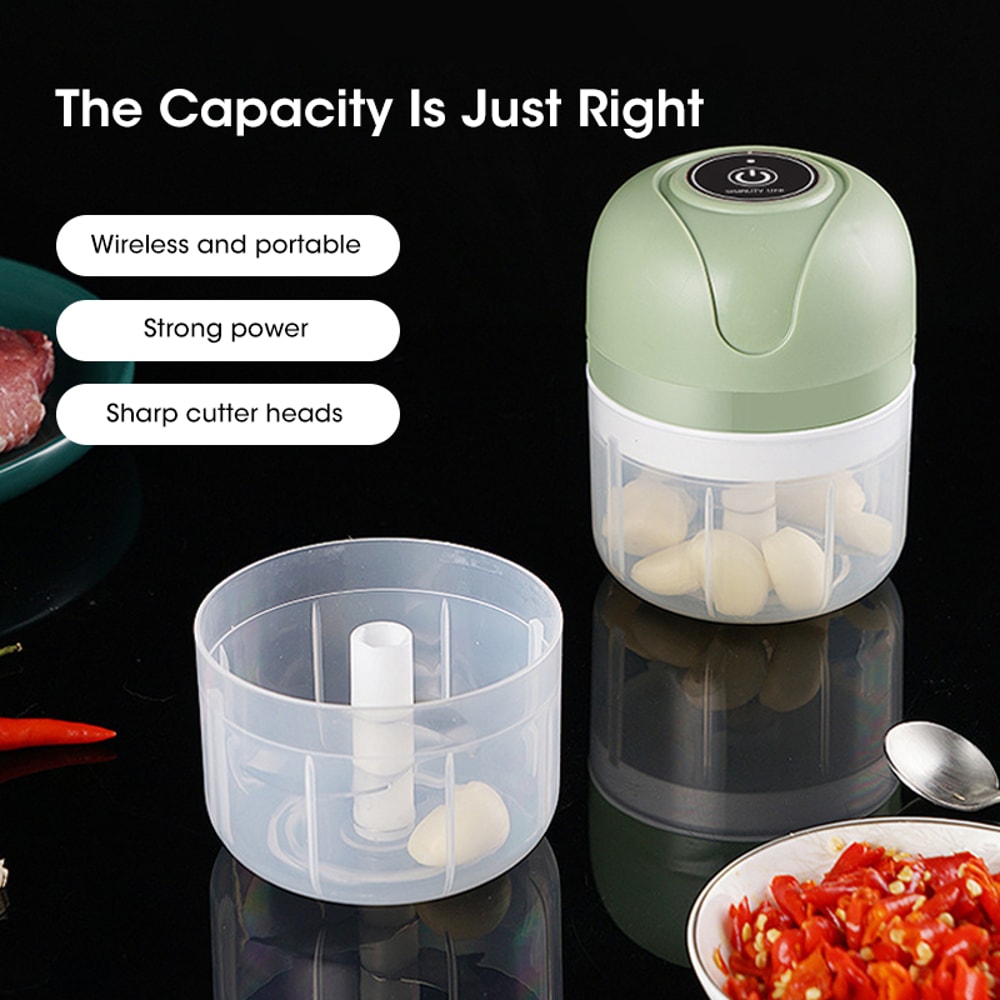 Electric Garlic Masher Crusher Portable Kitchen Food Chopper USB Meat Grinder Vegetable Chopper 3