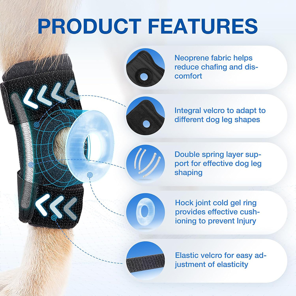 Dogs Knee Pads Leg Support Brace Arthritis Protector Covers Hock Joint Wrap Injury Recovery Supplie 1