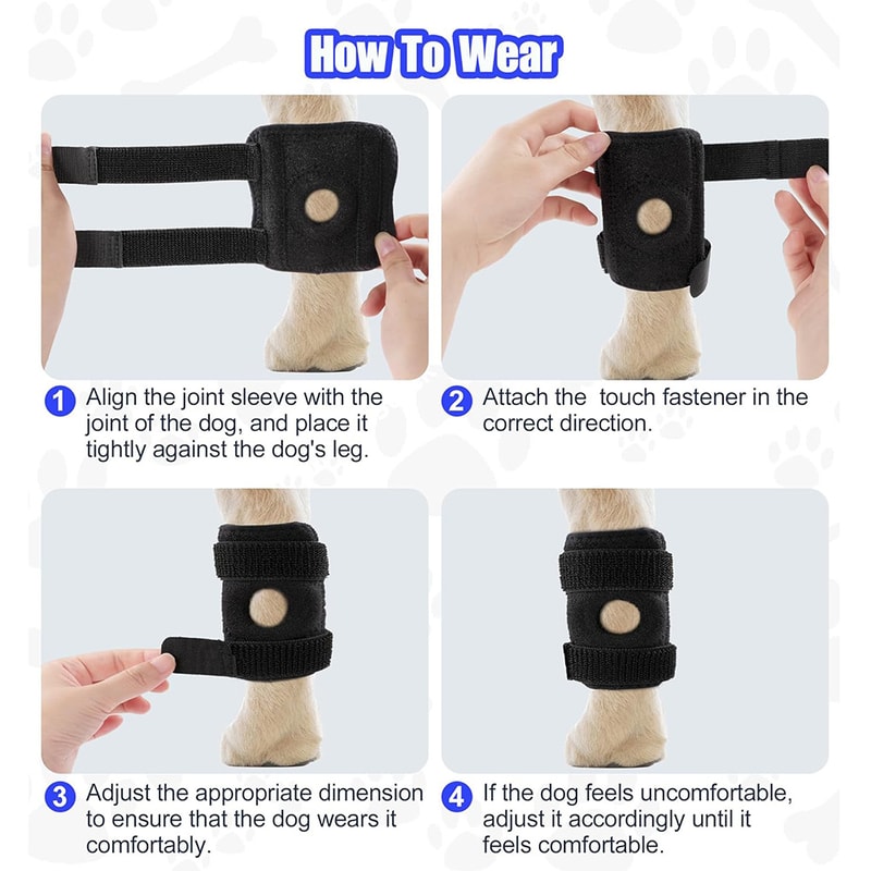 Dogs Knee Pads Leg Support Brace Arthritis Protector Covers Hock Joint Wrap Injury Recovery Supplie 5