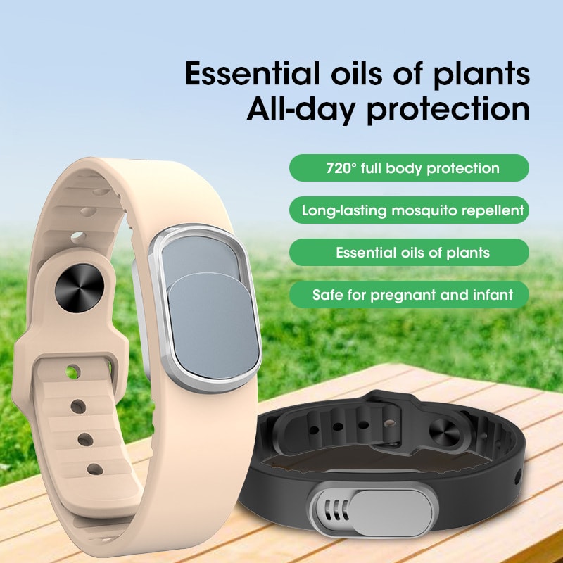 Long-Lasting Natural Plant Oil Mosquito Repellent Bracelets, Waterproof, Safe for All Ages, Summer Anti-Mosquito.