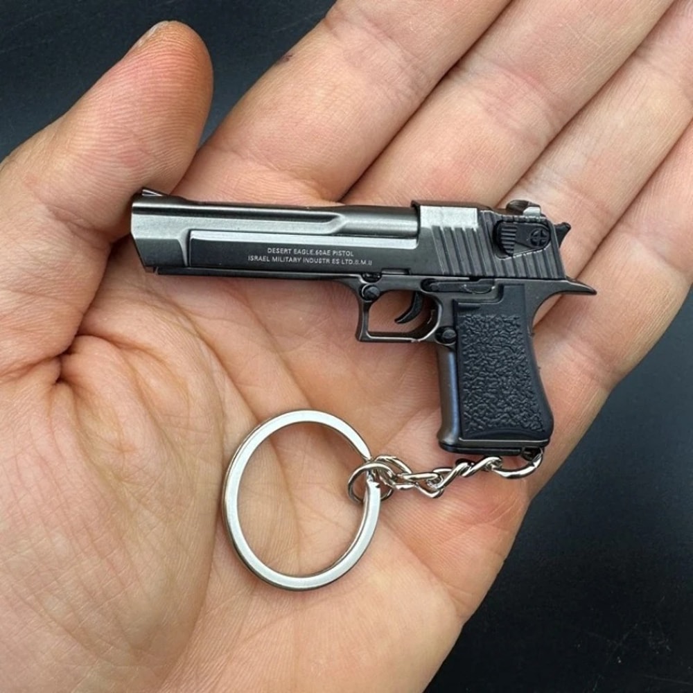 Mini Scale Desert Eagle Pistol Keychain Metal Toy Gun Weapon Model Christmas Gift For Adults And Ki 3