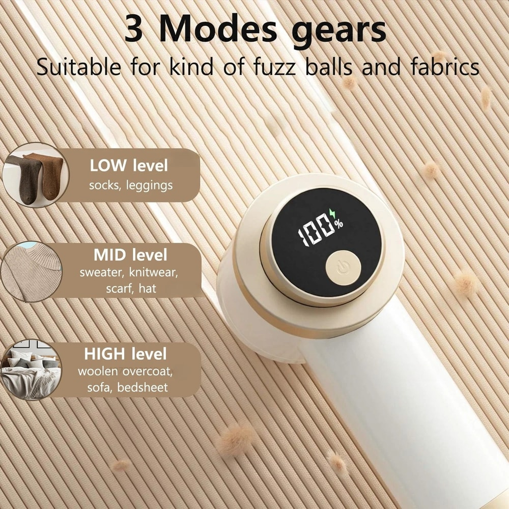 Clothing Shaver Digital Display, Fully Automatic Hair Ball Trimmer, Clothes Lint Remover, Hair Remover for Household Use