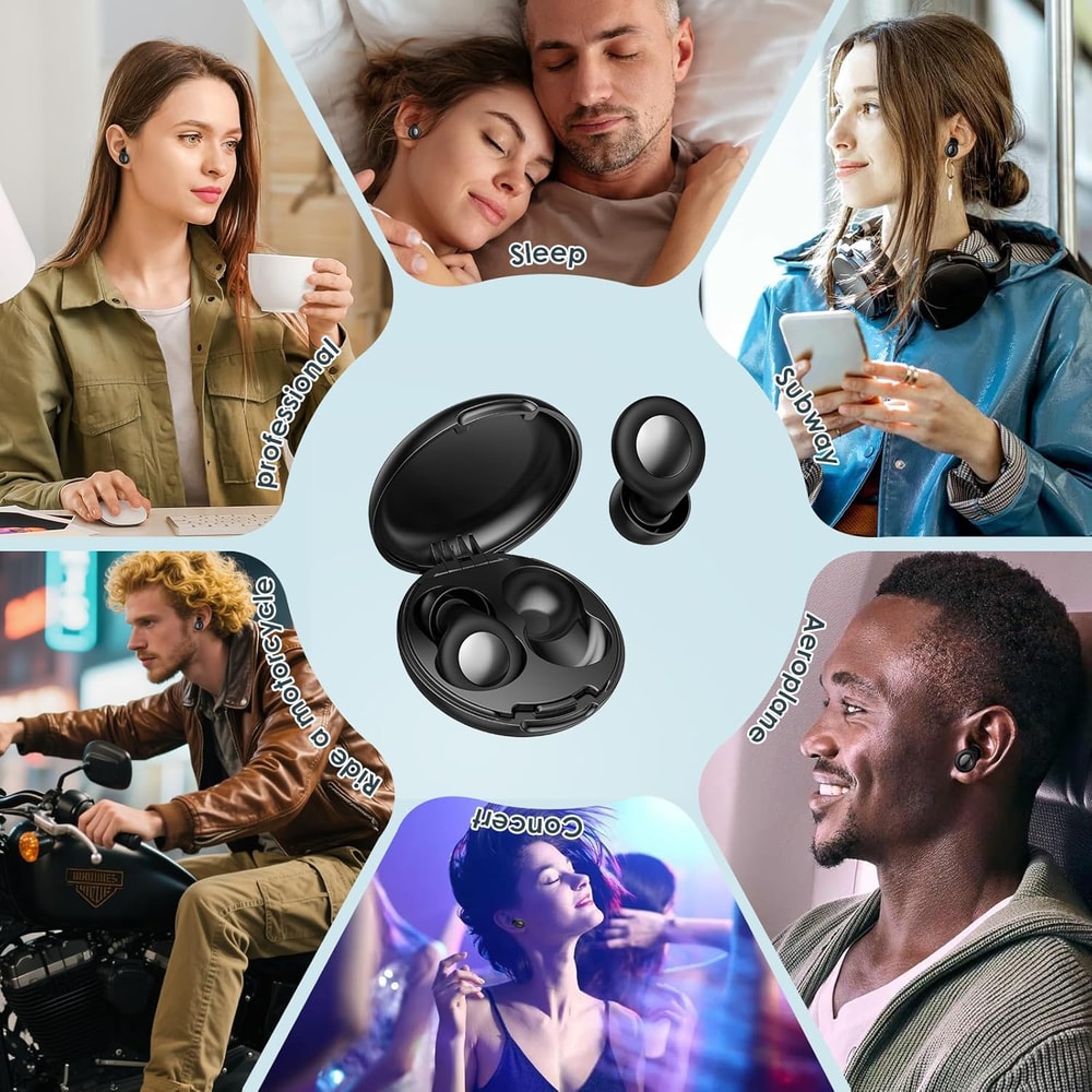 Noise Cancelling Ear Plugs Silicone Ear Plugs For Sleeping Concerts Traveling Studying Focus Reusab 2
