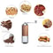 Manual Coffee Grinder, Portable Hand Crank Bean Mill Wood and Stainless Steel for Home Office Travel.