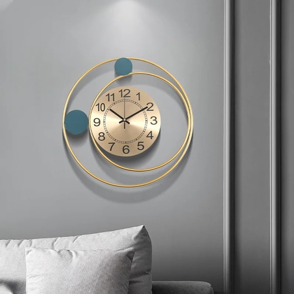 Minimalist Wall Clock, Modern Wind Design, Silent Clock for Home Living Room, Fashionable Bedroom Wall Decoration.