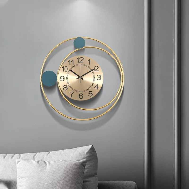 Minimalist Wall Clock, Modern Wind Design, Silent Clock for Home Living Room, Fashionable Bedroom Wall Decoration.