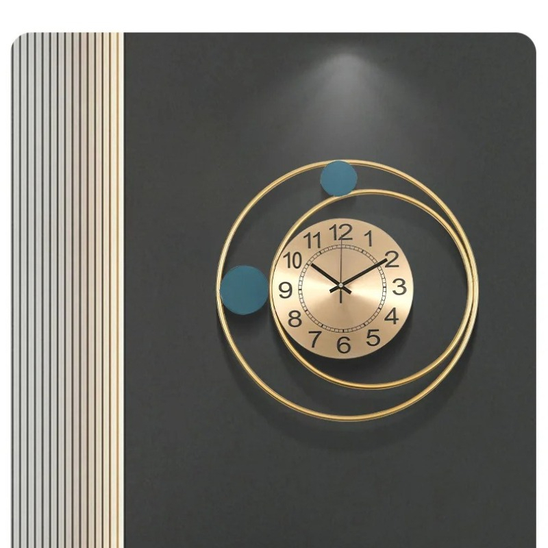 Minimalist Wall Clock, Modern Wind Design, Silent Clock for Home Living Room, Fashionable Bedroom Wall Decoration.