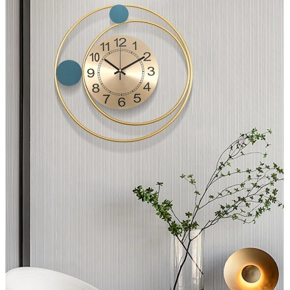 Minimalist Wall Clock, Modern Wind Design, Silent Clock for Home Living Room, Fashionable Bedroom Wall Decoration.