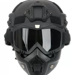 military tactical fast helmet set, full face mask, and goggles for airsoft, paintball, outdoor hunting cs