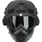 Military Tactical Fast Helmet Set Full Face Mask And Goggles For Airsoft Paintball Outdoor Hunting 0