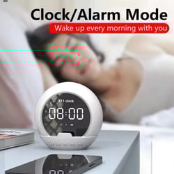 wireless speaker and alarm clock, multifunctional digital music device for home, travel, and sports, small size