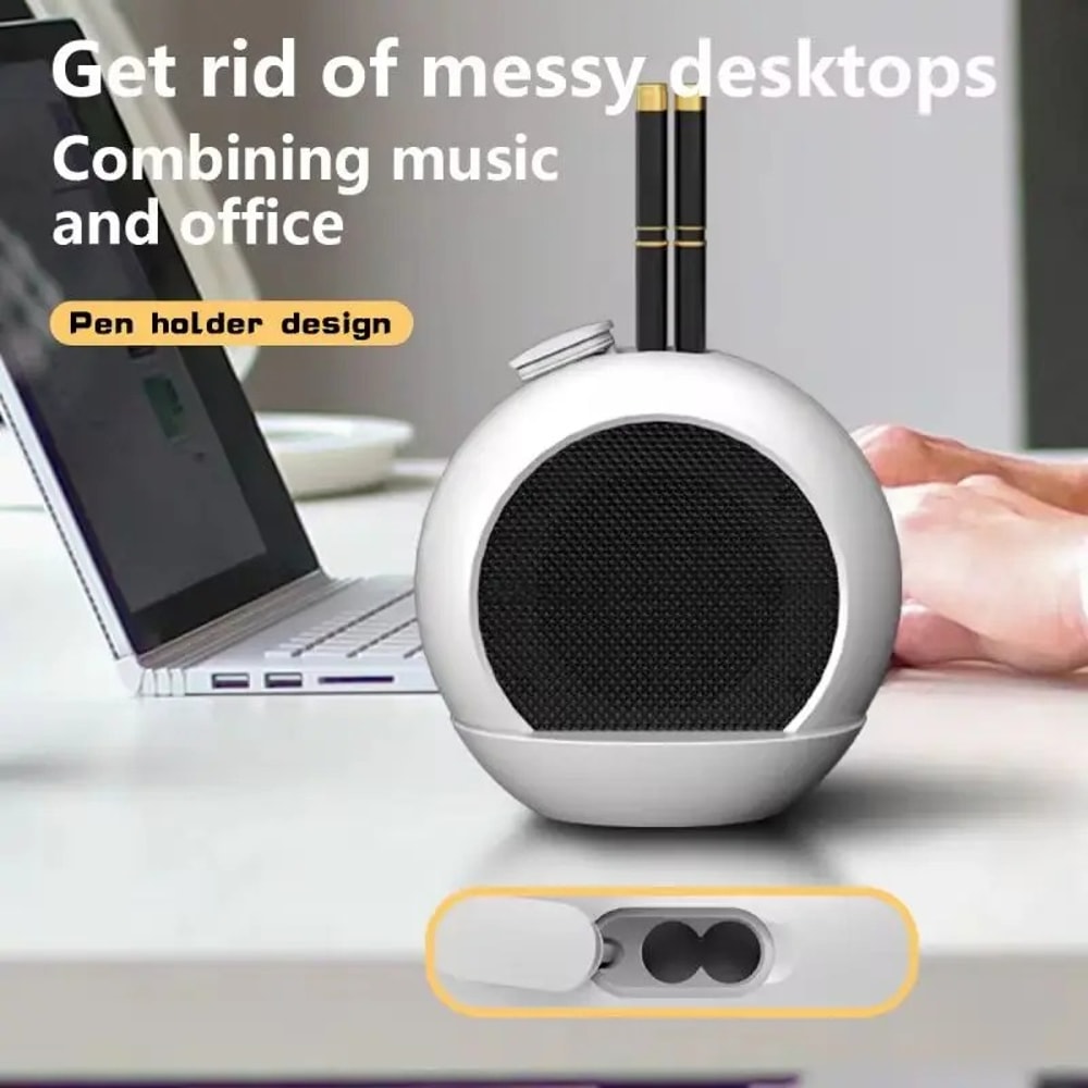 Wireless Speaker and Alarm Clock, Multifunctional Digital Music Device for Home, Travel, and Sports, Small Size